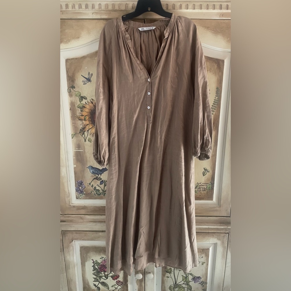 Zara linen dress.